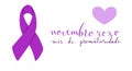 Novembro Roxo translation from portuguese November Purple, Brazil campaign for preterm infants support. Handwritten