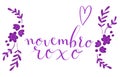 Novembro Roxo translation from portuguese November Purple, Brazil campaign for preterm infants support. Handwritten