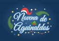 Novena De Aguinaldos Holiday Tradition in Colombia for Families to Get Together at Christmas in Cartoon Hand Drawn Illustration