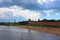 The Novgorod Kremlin Detinets and The Volkhov river. Russia, Veliky Novgorod. Royalty Free Stock Photo
