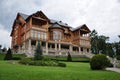 Novi Petrivtsi, Ukraine, Wooden Honka, the former residence of the President of Ukraine Viktor Yanukovych in Mezhyhiria.