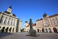 NOVI SAD, SERBIA - APRIL 03: View of Liberty Square (Trg Slobode) in Novi Sad, which in this city keeps the summer music festival