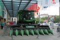 Novi Sad, Serbia, 20.05.2018 Fair, harvester John Deere