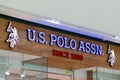 Novi Sad, Serbia - January 28, 2023: Brand logo sign of US Polo Assn store in Promenada shopping mall in Novi Sad