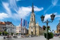 NOVI SAD, SERBIA - July 7, Novi Sad - Liberty Square on the day of Exit Festival Royalty Free Stock Photo