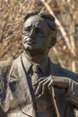 Novi Sad, Serbia - March 24, 2023: Bust of Uzeyir Hajibeyov, an Azerbaijani composer, conductor, publicist, playwright, and social