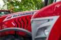 Modern new McCormick farming tractor on Agricultural fair in Novi Sad