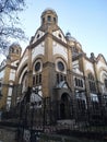 Novi Sad Serbia synagogue in town center side view