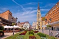 Novi Sad square and architecture street view Royalty Free Stock Photo