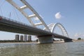 Novi Sad Zezelj Bridge on The Danube River in Vojvodina, Serbia