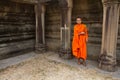 A novice Buddhist monk of Angkor Wat, Siem Reap, Cambodia Royalty Free Stock Photo