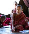 Novice Monks, Myanmar Royalty Free Stock Photo