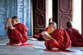 Novice monks, Myanmar Royalty Free Stock Photo