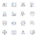 Novices line icons collection. Beginners, Inexperienced, Neophytes, Greenhorns, Newbies, Apprentices, Trainees vector