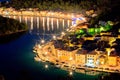 Novigrad Dalmatinski waterfront at evening aerial view