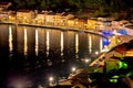 Novigrad Dalmatinski waterfront at evening aerial view