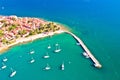 Novigrad Istarski historic coastal town aerial view Royalty Free Stock Photo