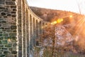 Novina Viaduct - old stone railway bridge near Krystofovo Udoli, Czech Republic Royalty Free Stock Photo