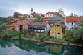 Novo Mesto riverside- Sloveni Royalty Free Stock Photo