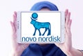 Novo Nordisk pharmaceutical company logo Royalty Free Stock Photo