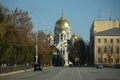 Novocherkassk Holy Ascension Cathedral in autumn on a sunny day