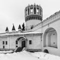 Novodevichiy convent. Winter day in Moscow, Russia