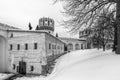 Novodevichiy convent. Winter day in Moscow, Russia