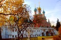 Novodevichy convent in Moscow in autumn. Royalty Free Stock Photo