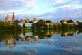 Novodevichy Convent at sunset, Moscow, Russia Royalty Free Stock Photo