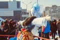 Novokuzneck, Russia - 18.02.2018: the effigy of Maslenitsa