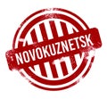 Novokuznetsk - Red grunge button, stamp