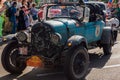 Novokuznetsk, Russia, 13 June 2019: The 7th Peking to Paris Motor Challenge 2019. Ford Model A 1930 leaving the city and going to Royalty Free Stock Photo