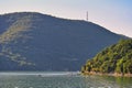 Tranquil scenery of lake and mountains in Abrau-Durso