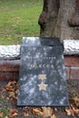 Commemorative granite slab `Hero City Odessa` on Heroes Square in Novorossiysk