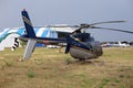 Airshow, passenger helicopter landed in the field