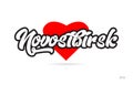 novosibirsk city design typography with red heart icon logo
