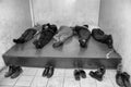 Prisoner in the Russian remand prison lies on the floor of the chamber