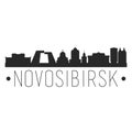 Novosibirsk Russia. City Skyline. Silhouette City. Design Vector. Famous Monuments.