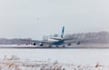 IL-96 is preparing to take off