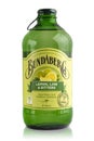 Novosibirsk, Russia, March 21, 2021 - Bundaberg beverage bottle with taste of lemon, lime and spices. Object on white background.