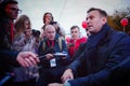 Politician Alexei Navalny speaks at an opposition rally Royalty Free Stock Photo