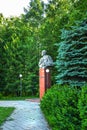 Monument to academician Mikhail Alekseevich Lavrentyev. Novosibirsk, Russia