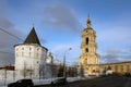 Novospassky Monastery New monastery of the Saviour during winter day. Moscow. Russia