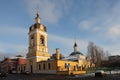 Novospassky Monastery New monastery of the Saviour during winter day. Moscow. Russia Royalty Free Stock Photo