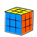 Novoukrainka, Ukraine - 22.05.2023, Rubik's cube vector illustration. puzzle picture