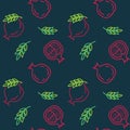 Novruz holiday icons pattern