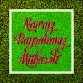 Novruz holiday stylish typography vector flat design