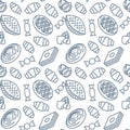 Novruz sweets icons pattern