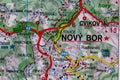 Novy Bor and Cvikov, Czechia, on a road m Royalty Free Stock Photo