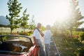 Now we have the time to focus on us. a senior couple going on a road trip.